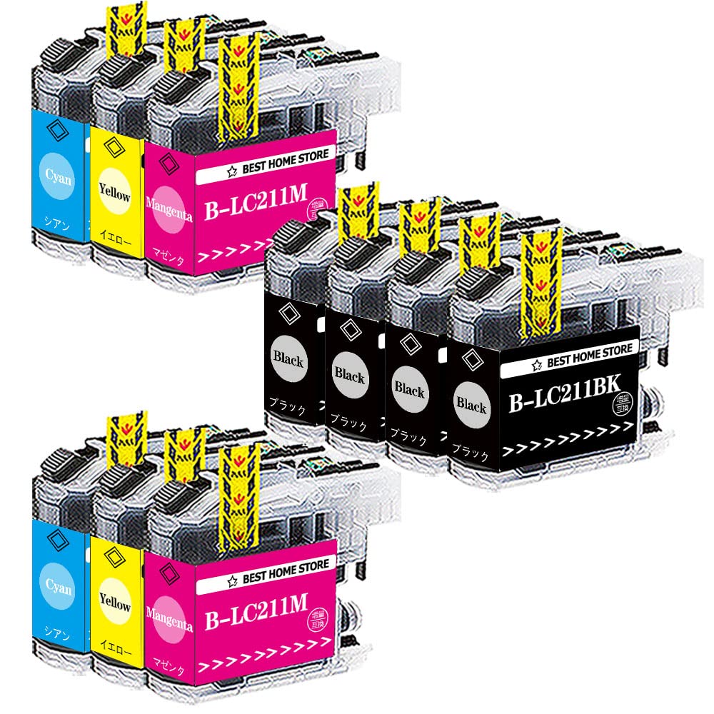 Amazon.co.jp: ブラザーLC211-4PK (2BK/2C/2M/2Y) 8本セット+LC211BK